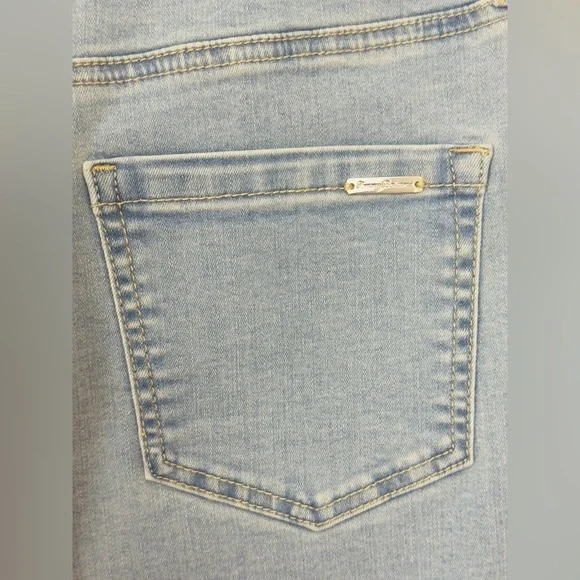 Tommy Bahama Boracay® Indigo Raw-Edge Midi Bleach Wash Denim Skirt Size 6. NWT - Picture 7 of 14